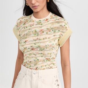 Ulla Johnson Multicolor Knit Short Sleeve Top